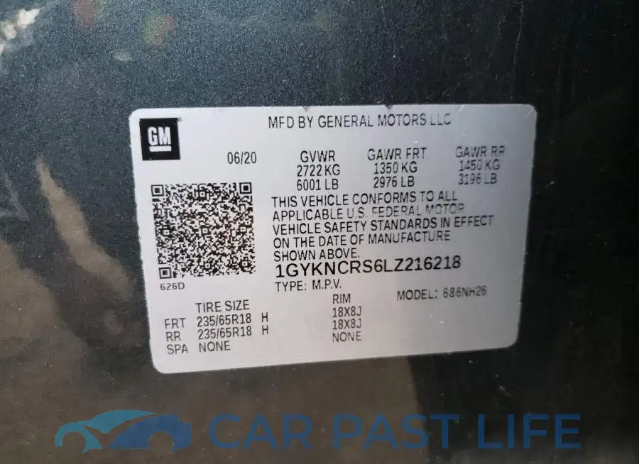 1GYKNCRS6LZ216218# 10