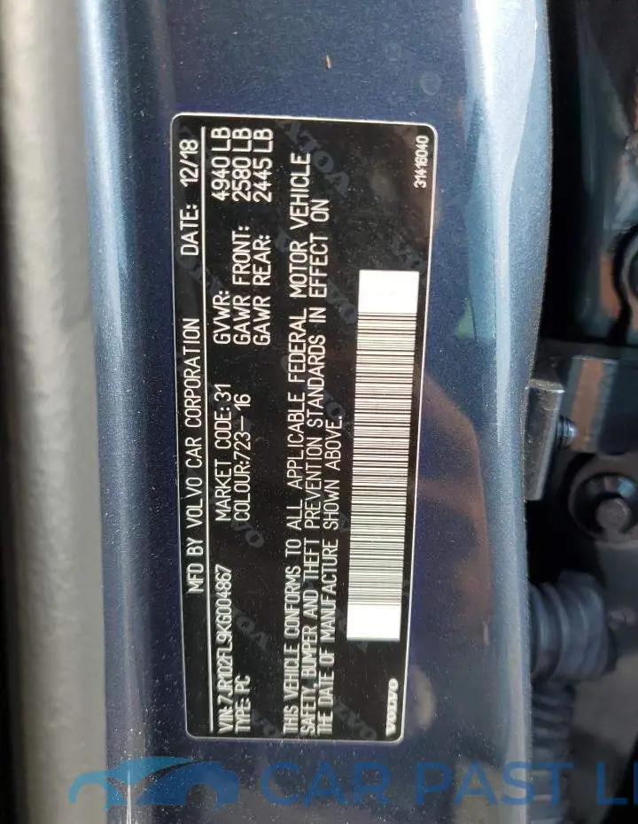 7JR102FL9KG004867# 10