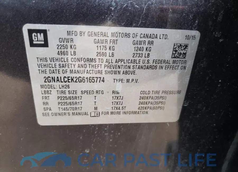 2GNALCEK2G6165774# 10
