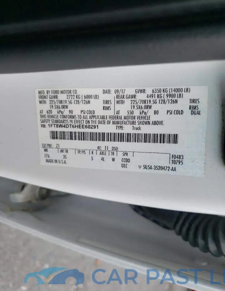 1FT8W4DT6HEE60291# 10
