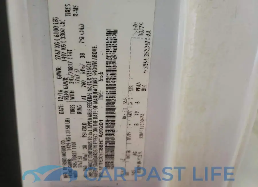 1FTEX1C86HFA99201# 10