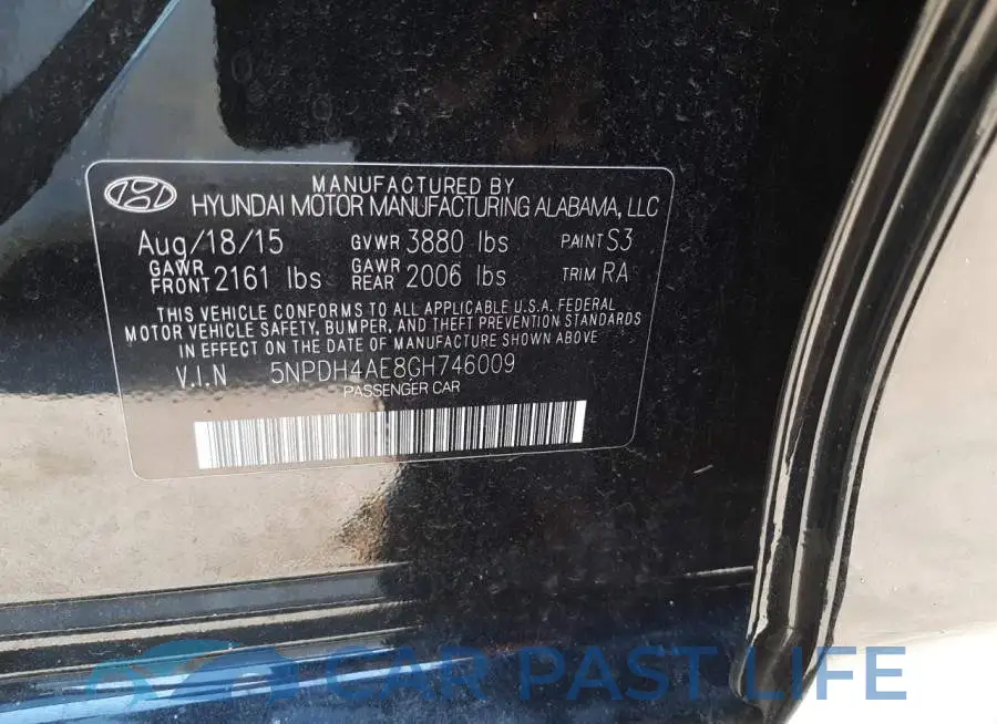 5NPDH4AE8GH746009# 10