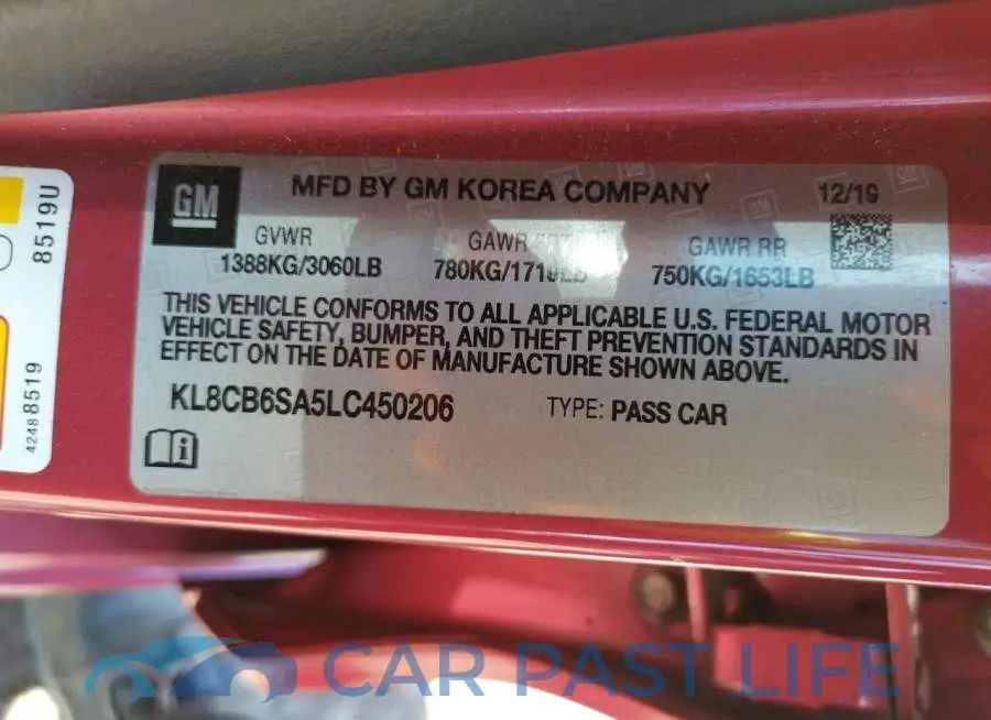 KL8CB6SA5LC450206# 10
