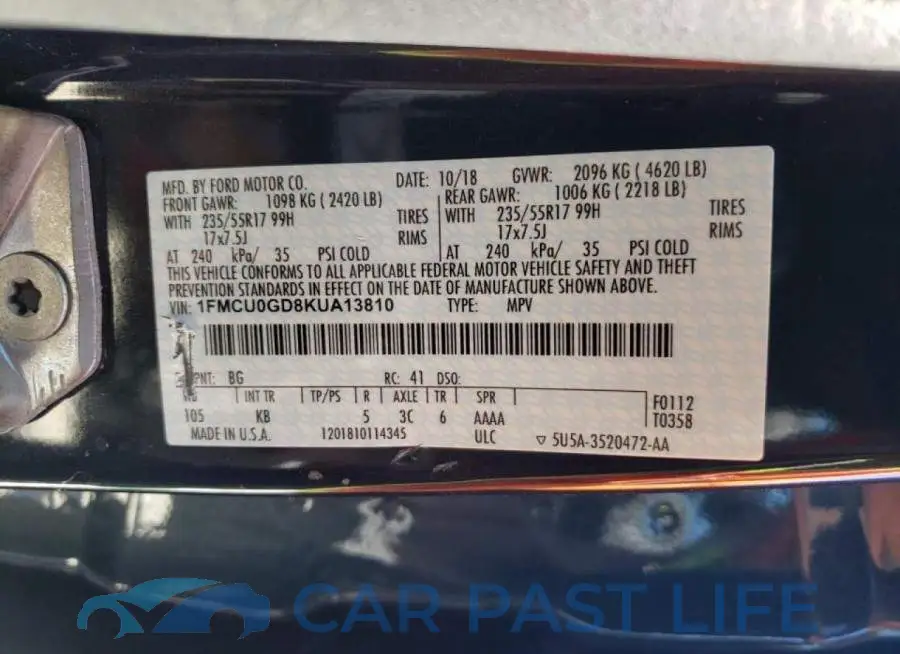 1FMCU0GD8KUA13810# 10
