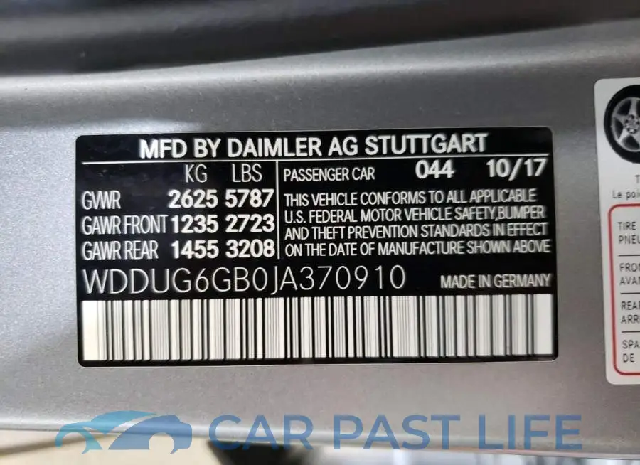 WDDUG6GB0JA370910# 10