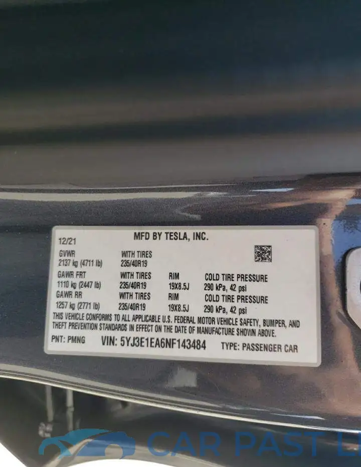 5YJ3E1EA6NF143484# 10