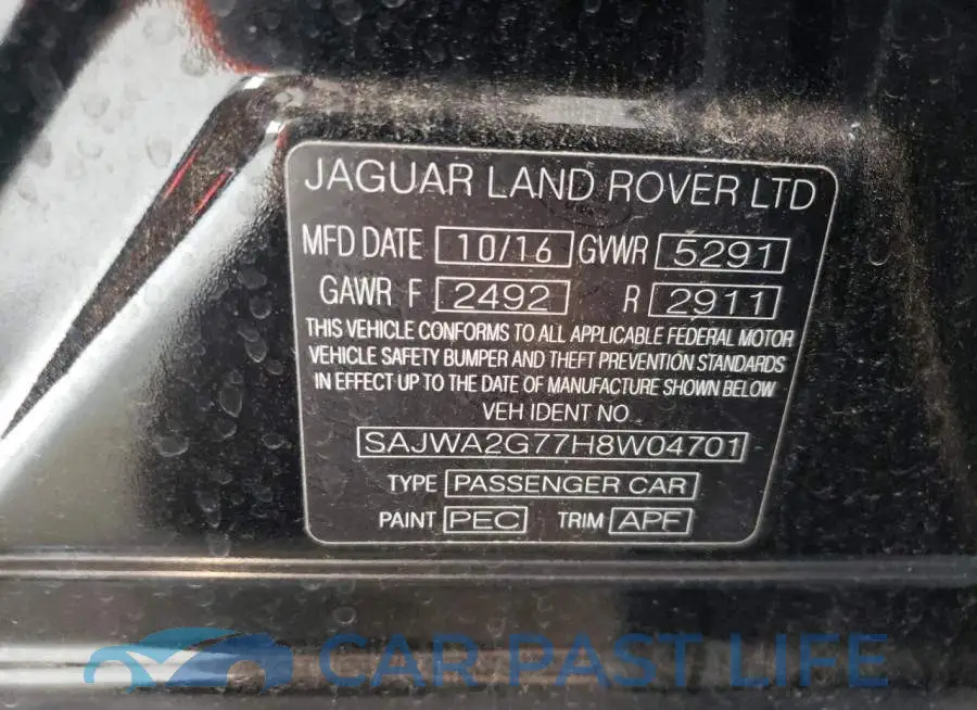 SAJWA2G77H8W04701# 10