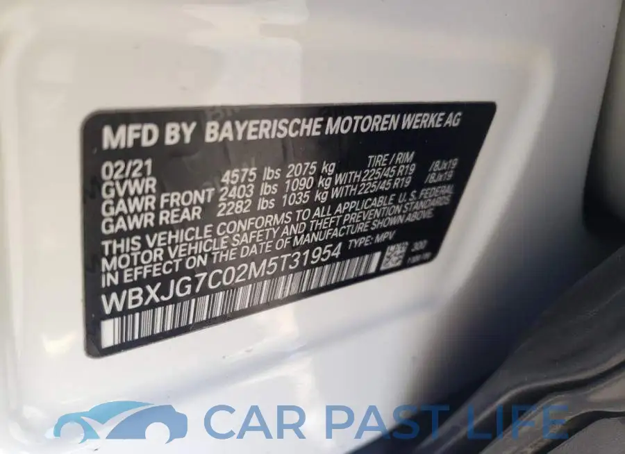 WBXJG7C02M5T31954# 10