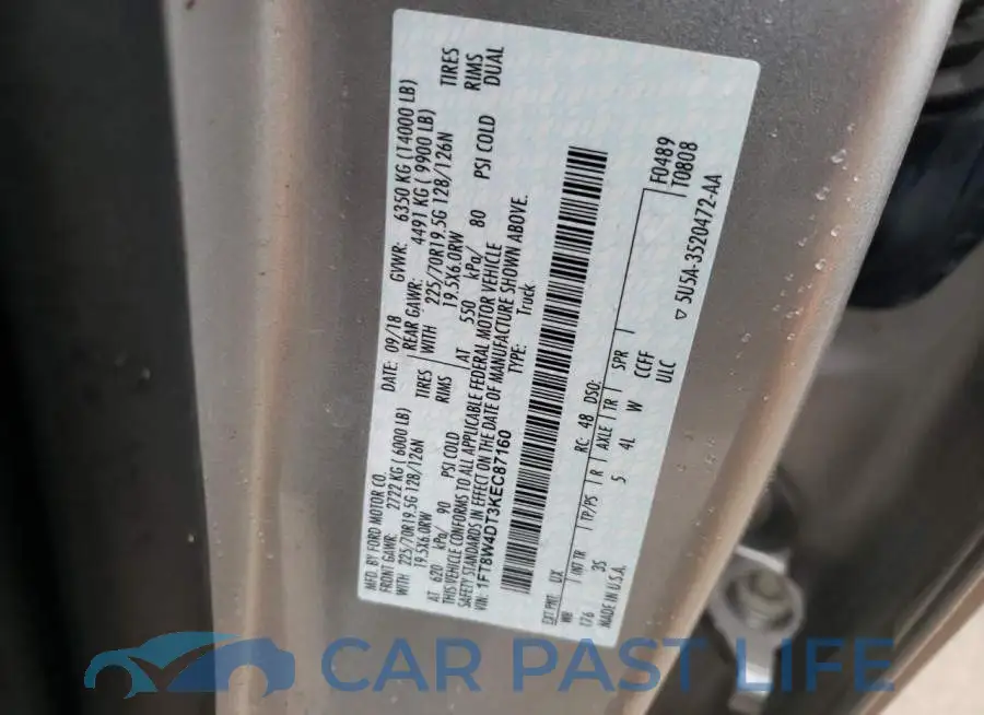 1FT8W4DT3KEC87160# 10
