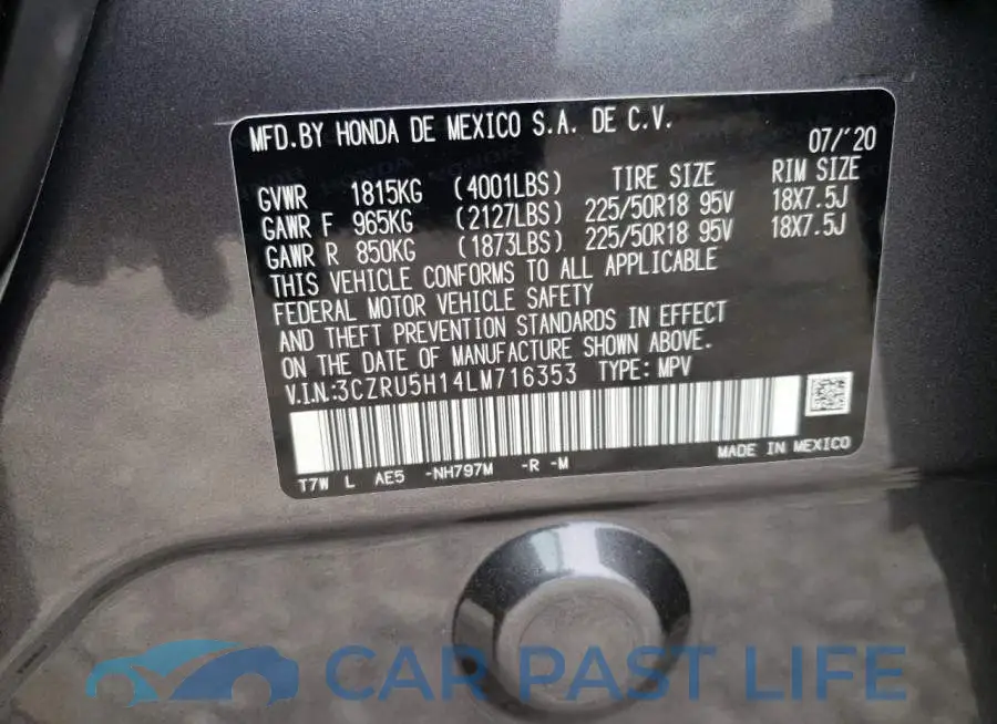 3CZRU5H14LM716353# 10
