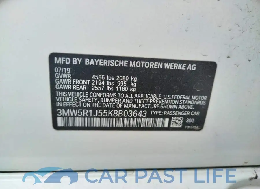 3MW5R1J55K8B03643# 10
