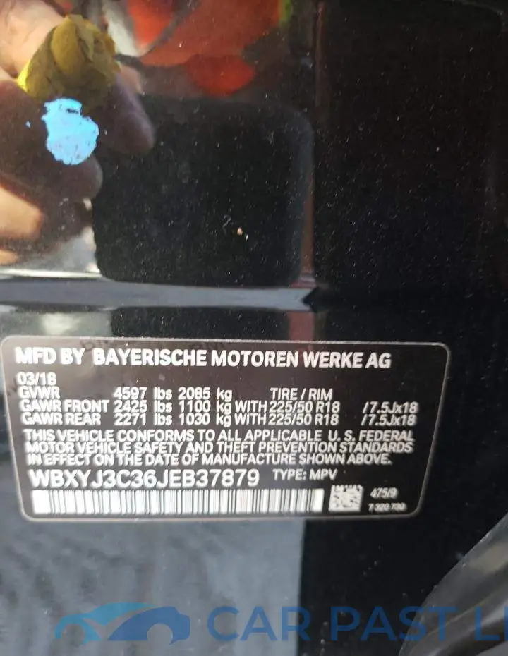 WBXYJ3C36JEB37879# 10