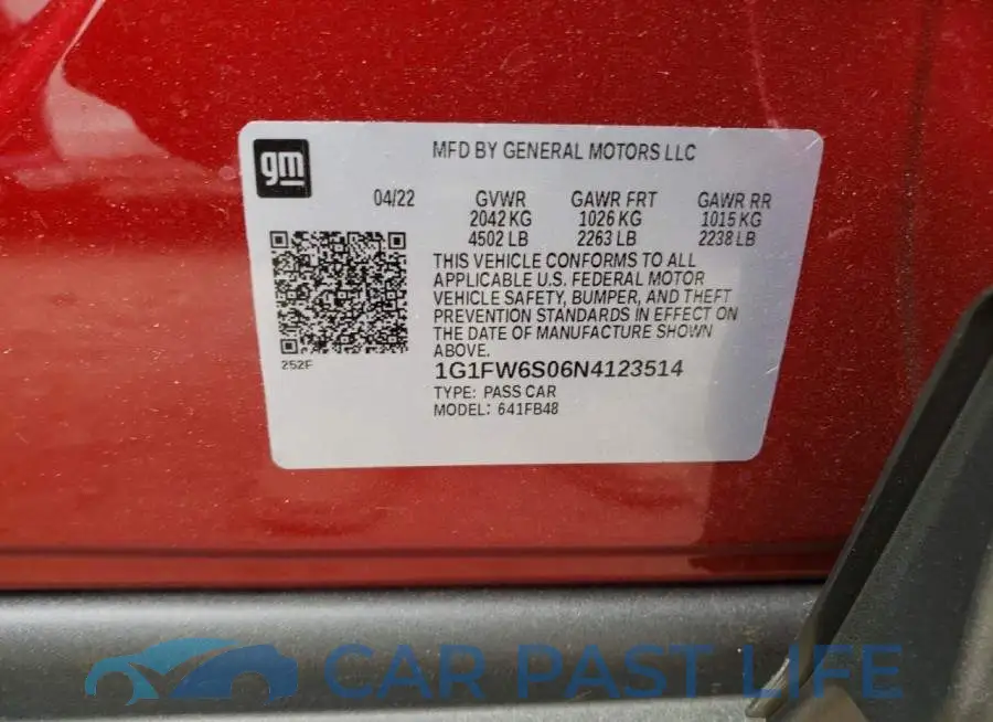1G1FW6S06N4123514# 10