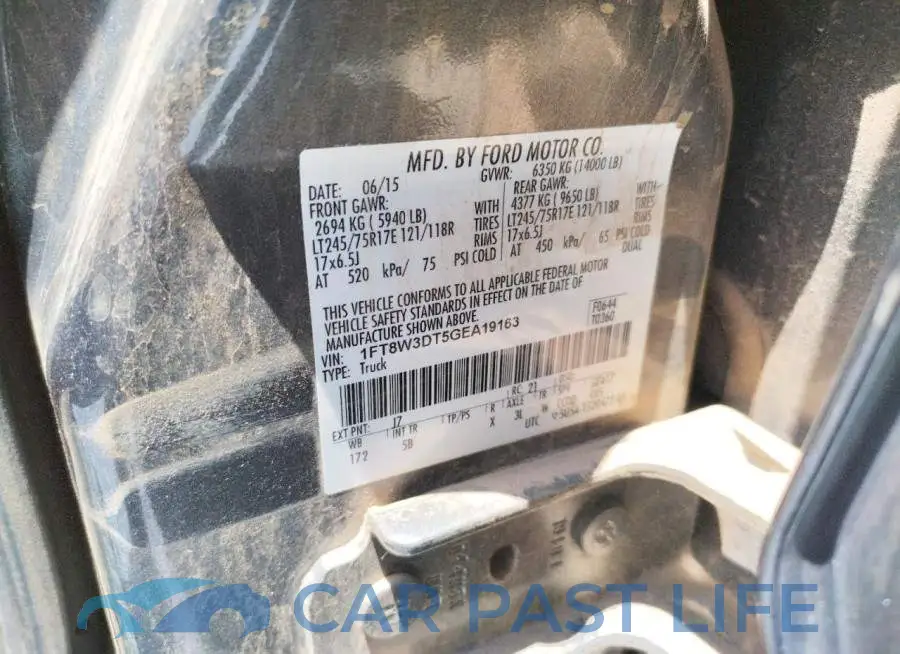1FT8W3DT5GEA19163# 10