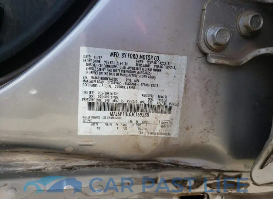 MAJ6P1UL0JC169280# 10