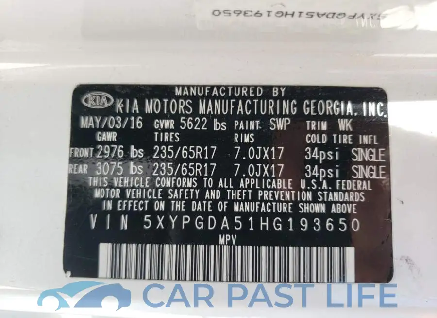 5XYPGDA51HG193650# 10