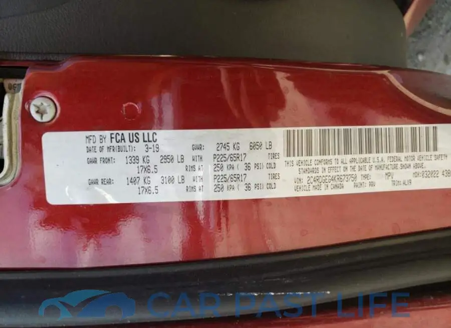 2C4RDGEG4KR673750# 10