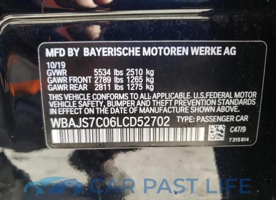WBAJS7C06LCD52702# 10