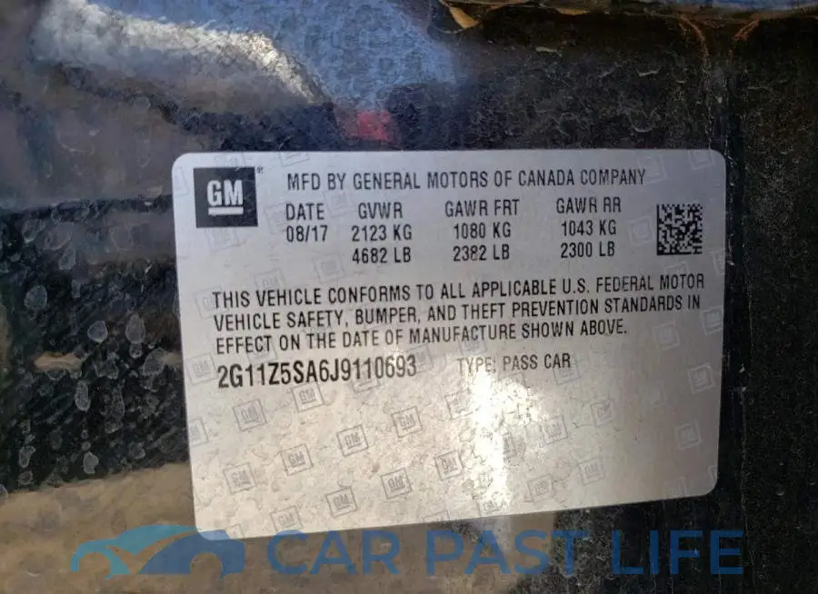 2G11Z5SA6J9110693# 10