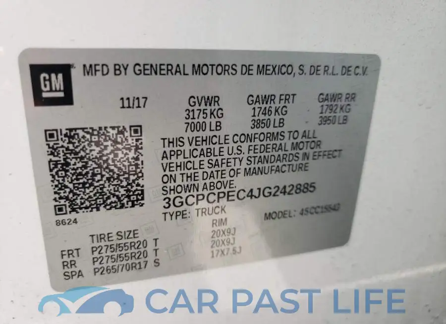 3GCPCPEC4JG242885# 10