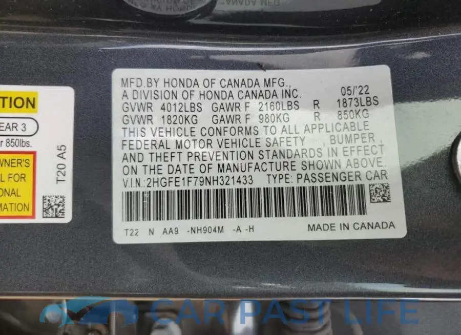 2HGFE1F79NH321433# 10