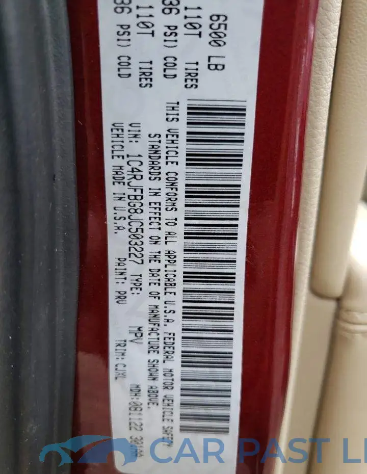 1C4RJFBG8JC503227# 10