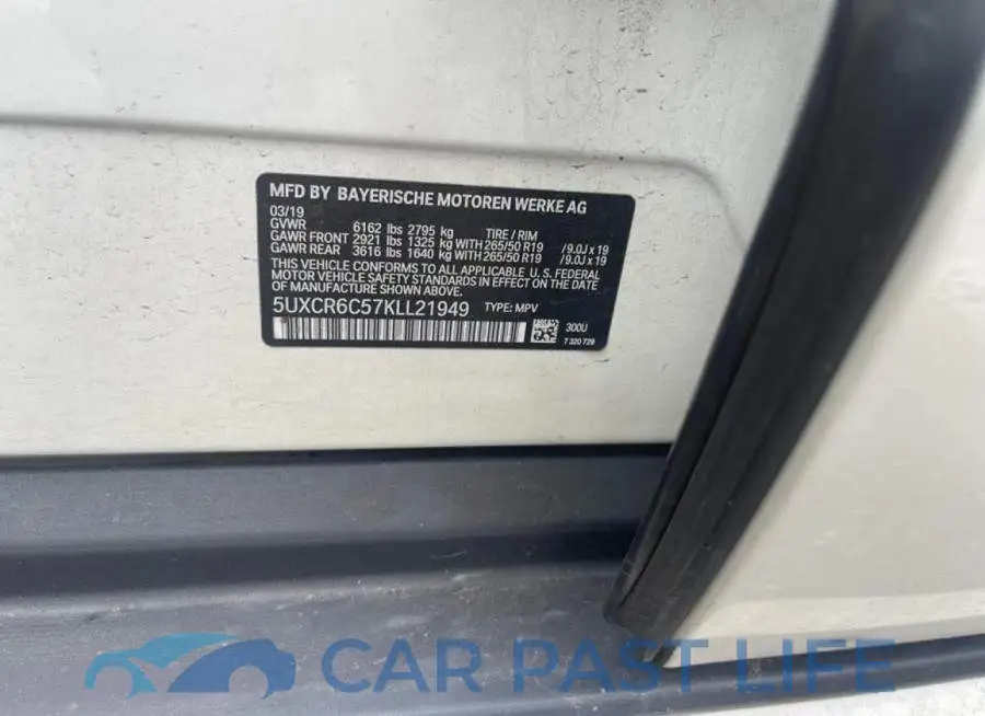 5UXCR6C57KLL21949# 10