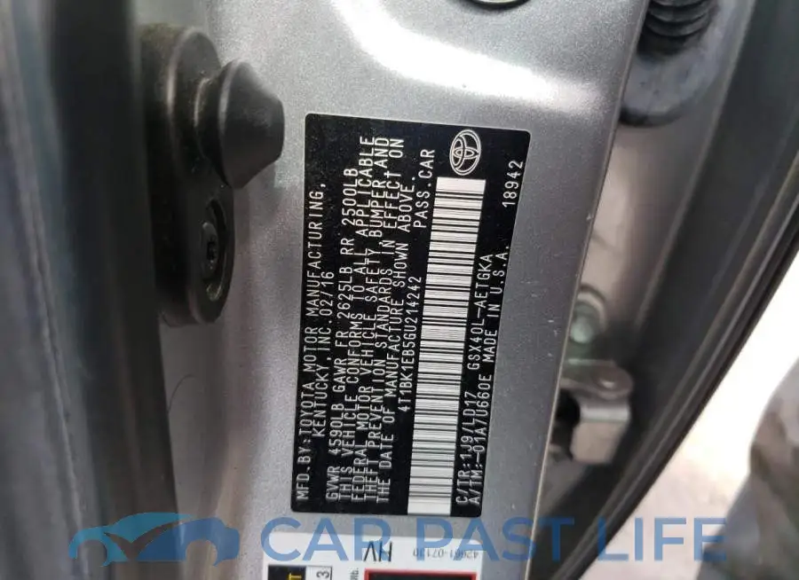 4T1BK1EB5GU214242# 10