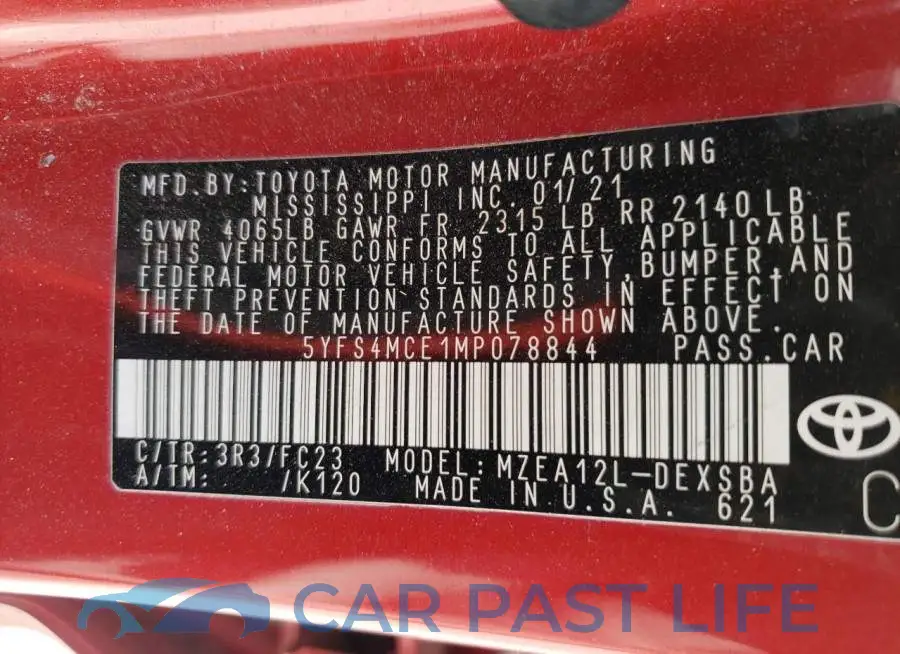 5YFS4MCE1MP078844# 10