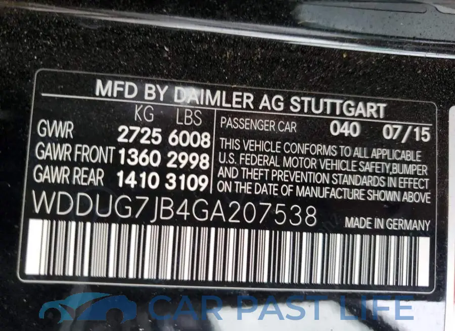 WDDUG7JB4GA207538# 10