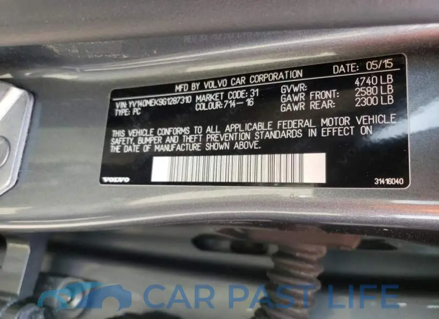 YV140MEK9G1287310# 10