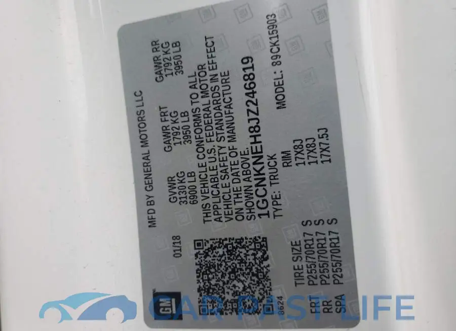 1GCNKNEH8JZ246819# 10