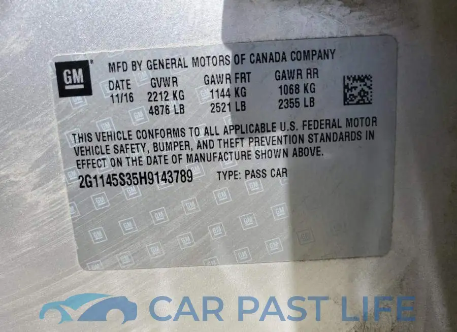 2G1145S35H9143789# 10