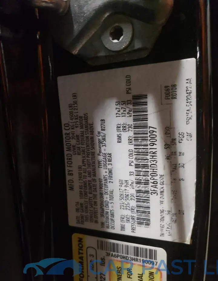 3FA6P0HD3HR190097# 10