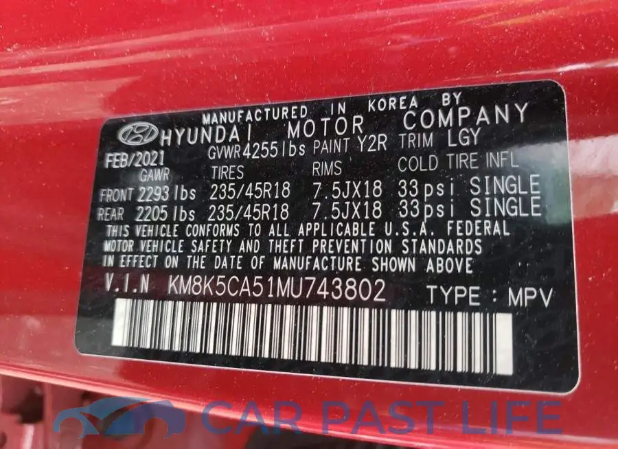 KM8K5CA51MU743802# 10