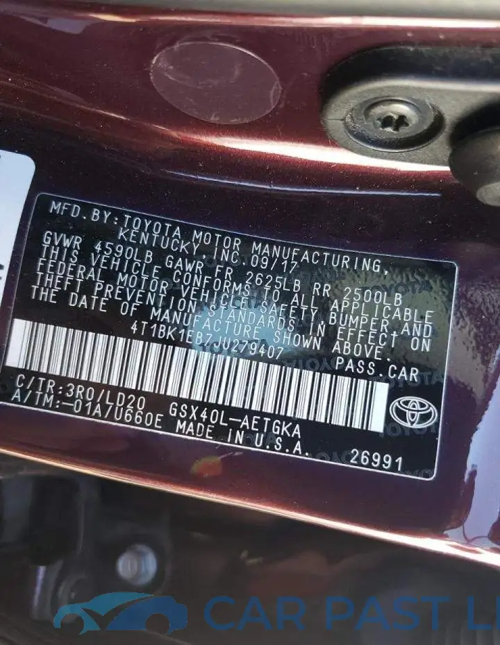 4T1BK1EB7JU279407# 10