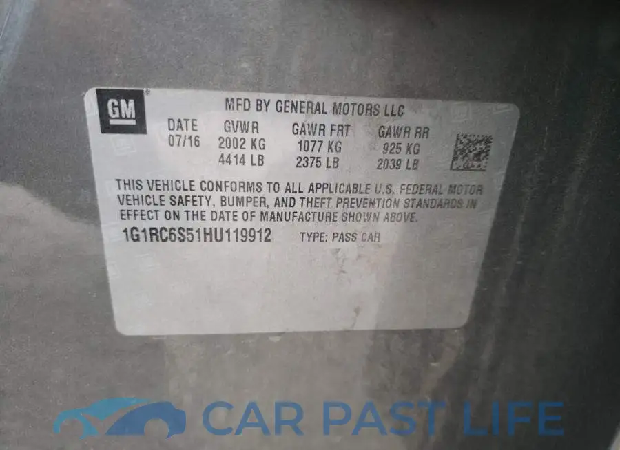 1G1RC6S51HU119912# 10