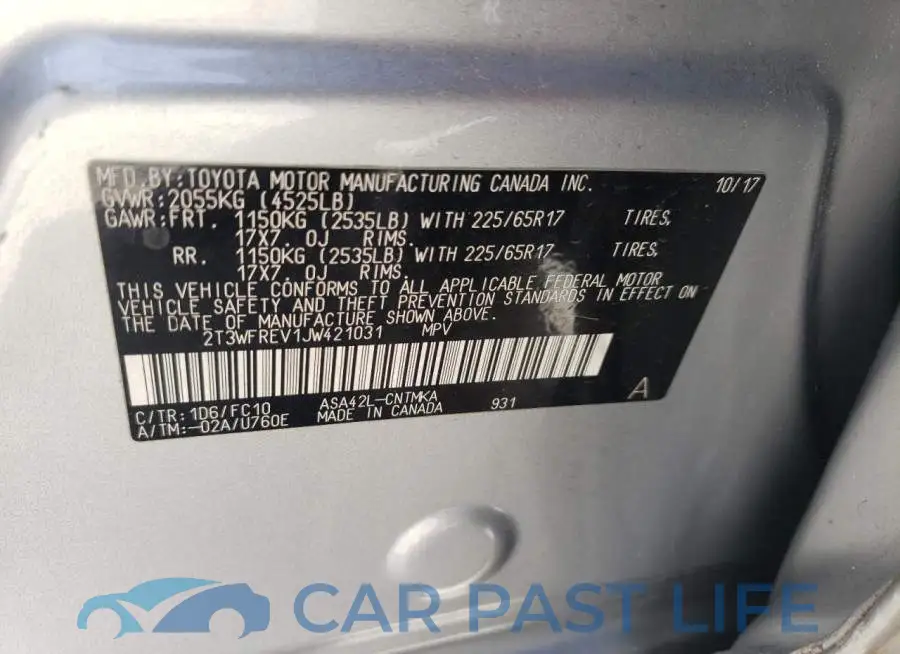 2T3WFREV1JW421031# 10