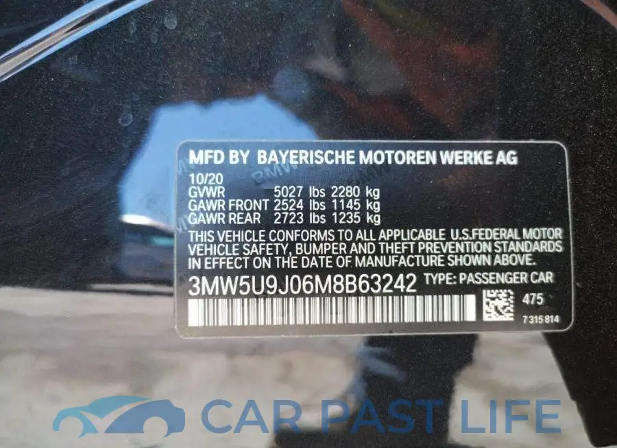 3MW5U9J06M8B63242# 10