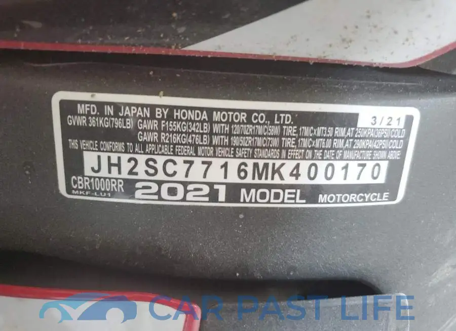 JH2SC7716MK400170# 10