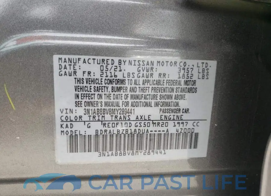 3N1AB8BV8MY289441# 10