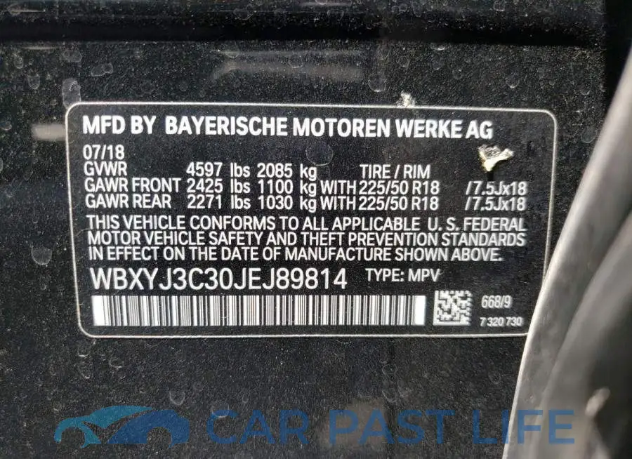 WBXYJ3C30JEJ89814# 10