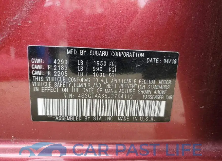 4S3GTAA65J3744112# 10