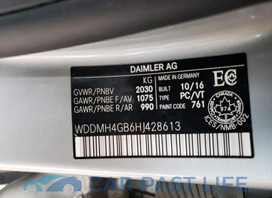 WDDMH4GB6HJ428613# 10