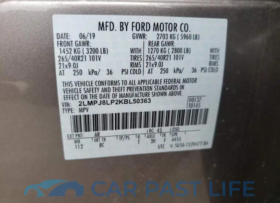 2LMPJ8LP2KBL50363# 10