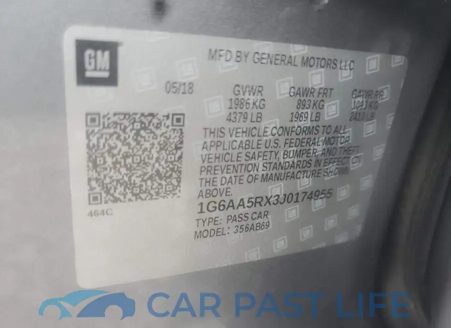 1G6AA5RX3J0174955# 10