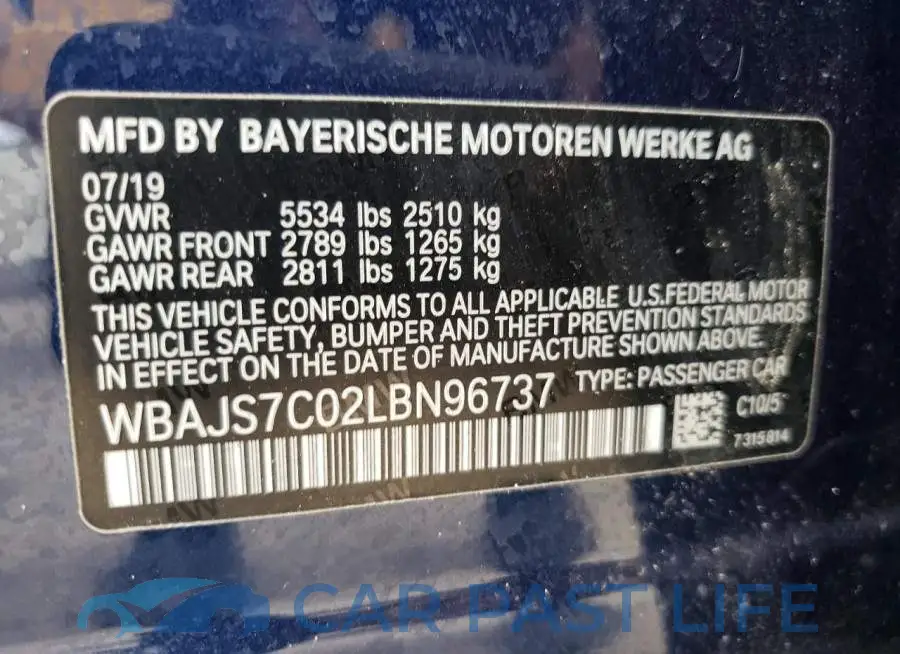 WBAJS7C02LBN96737# 10