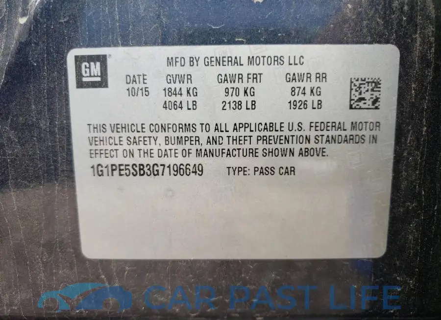 1G1PE5SB3G7196649# 10