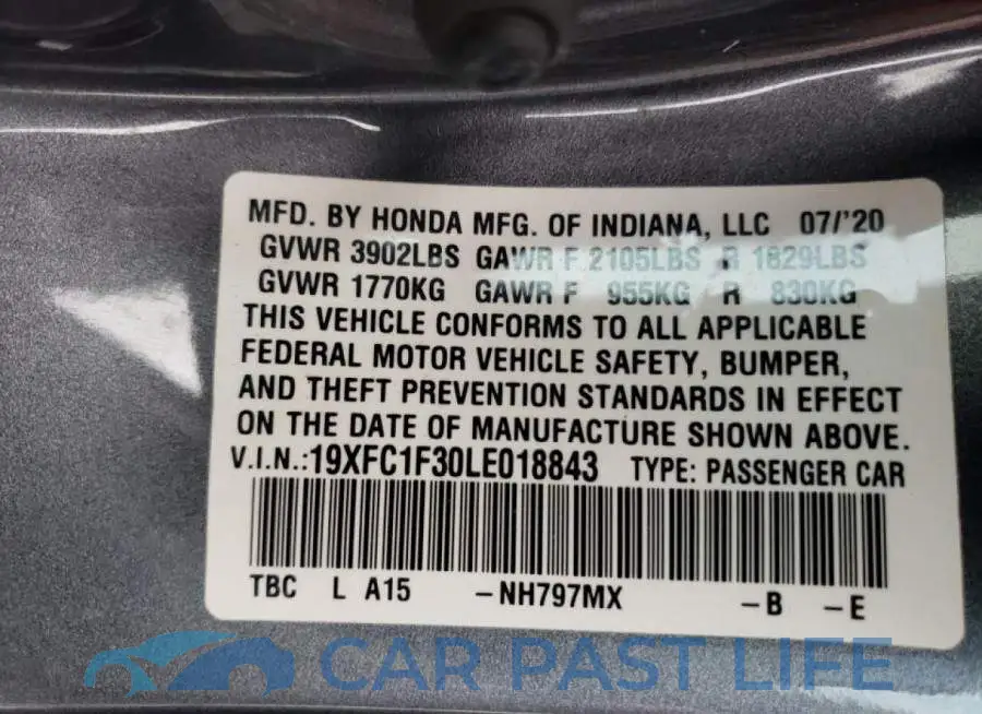 19XFC1F30LE018843# 10