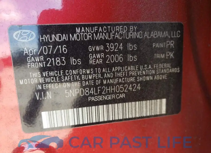 5NPD84LF2HH052424# 10